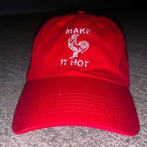 Petals and Peacocks x Sriracha Unisex Red Make It Hot Dad Hat